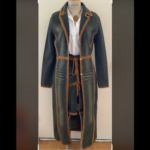 Jordache Denim Vintage Skirt and Coat Set